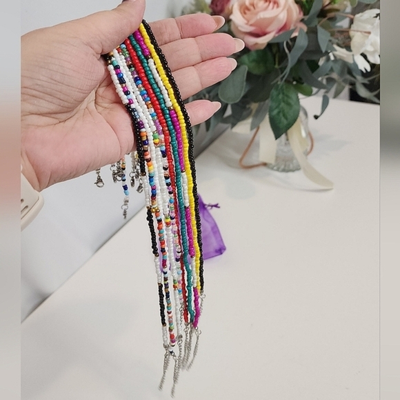 🔥Colorful Beaded Necklaces Set 10 Pcs - Picture 4 of 5